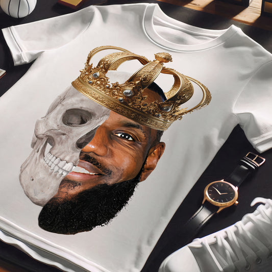 King James with half Skull T-Shirt